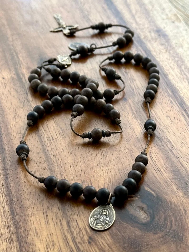 3-in-1 Sacramental Necklace- Roary, Miraculous Medal, Scapular