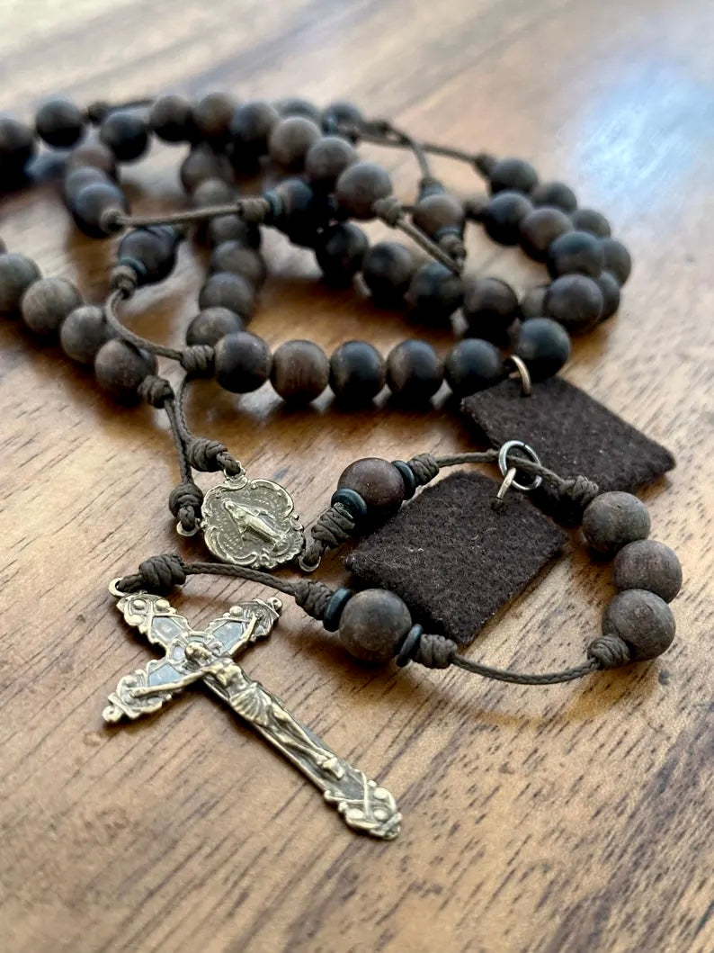 3-in-1 Sacramental Necklace- Roary, Miraculous Medal, Scapular