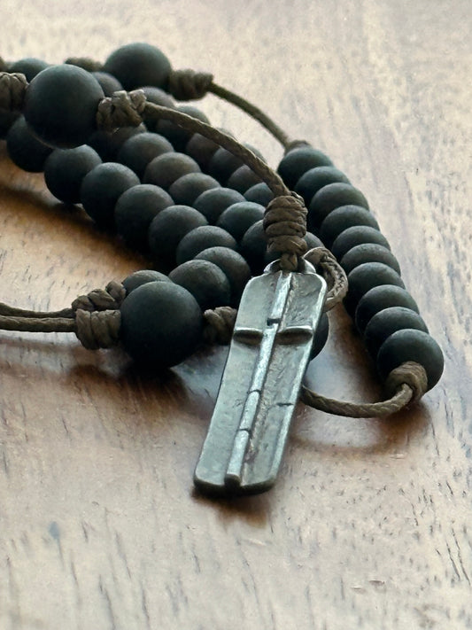 Wearable Antiqued-Contemporary Rosary