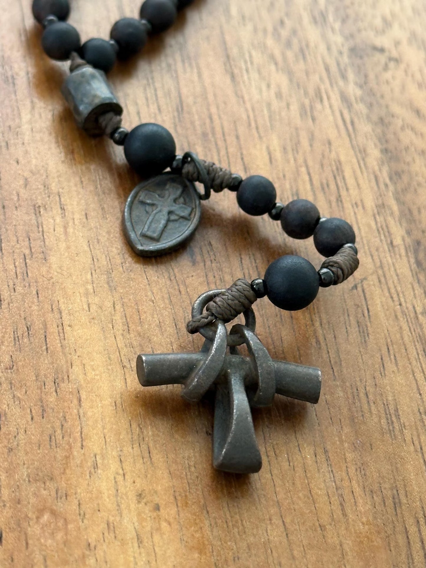 Wearable Rustic Tau Rosary