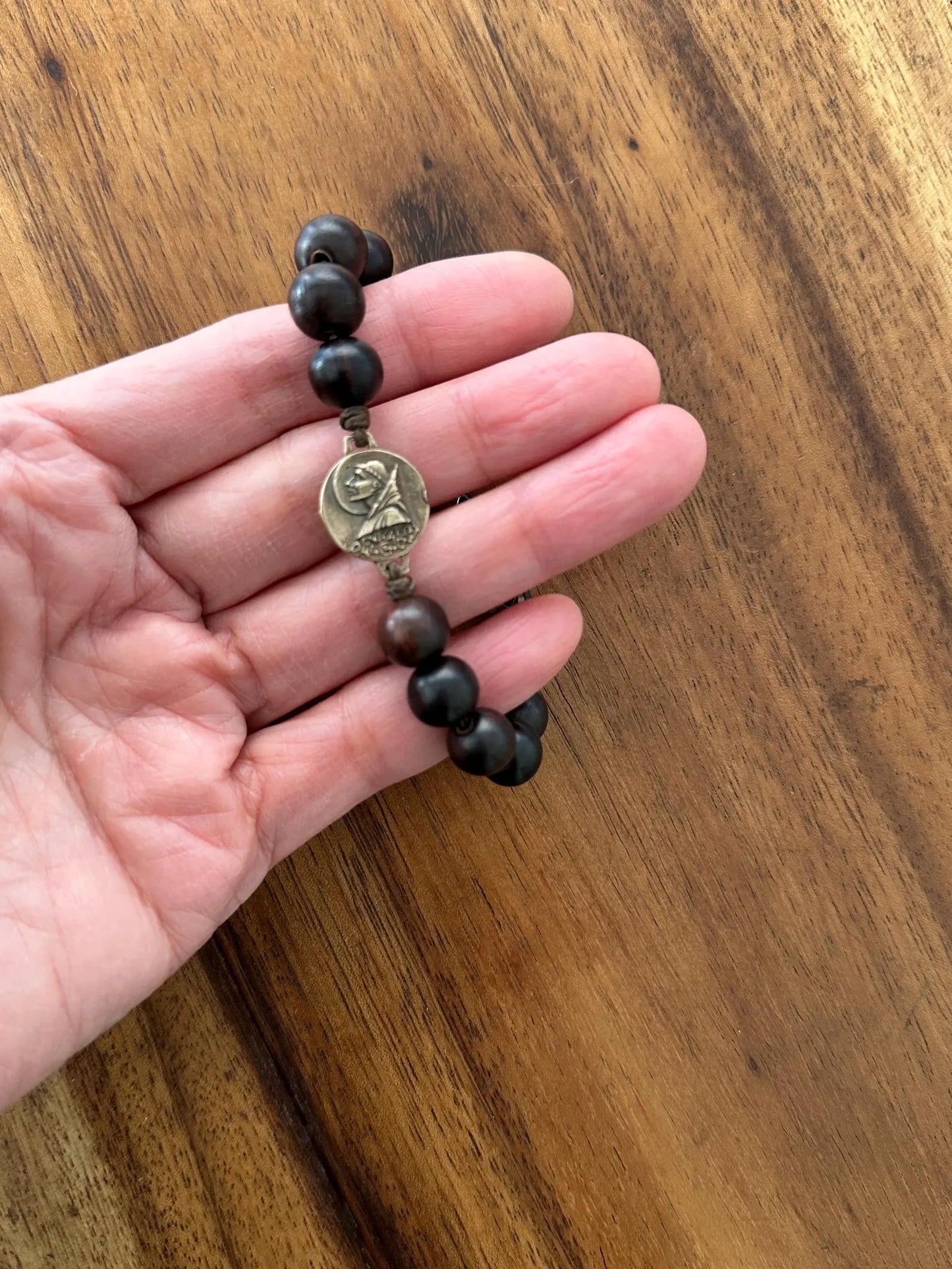 Benedictine Shield Rosary Bracelet, Benedictine Blessing, Reversible Bracelet