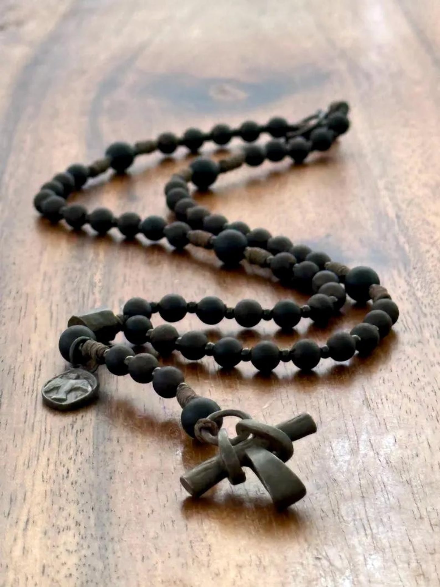 Wearable Rustic Tau Rosary