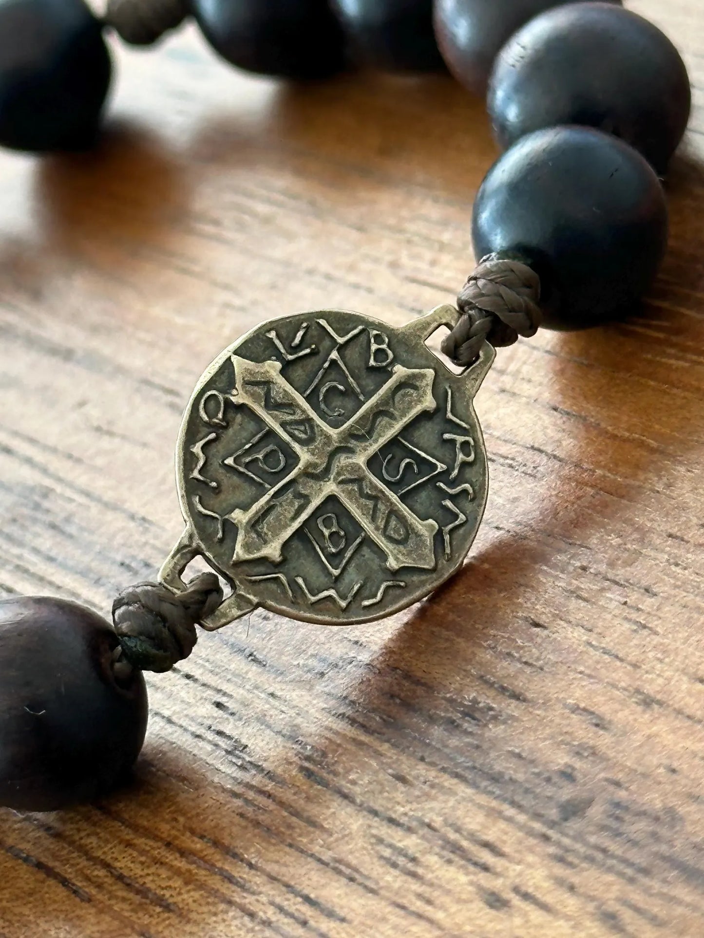 Benedictine Shield Rosary Bracelet, Benedictine Blessing, Reversible Bracelet