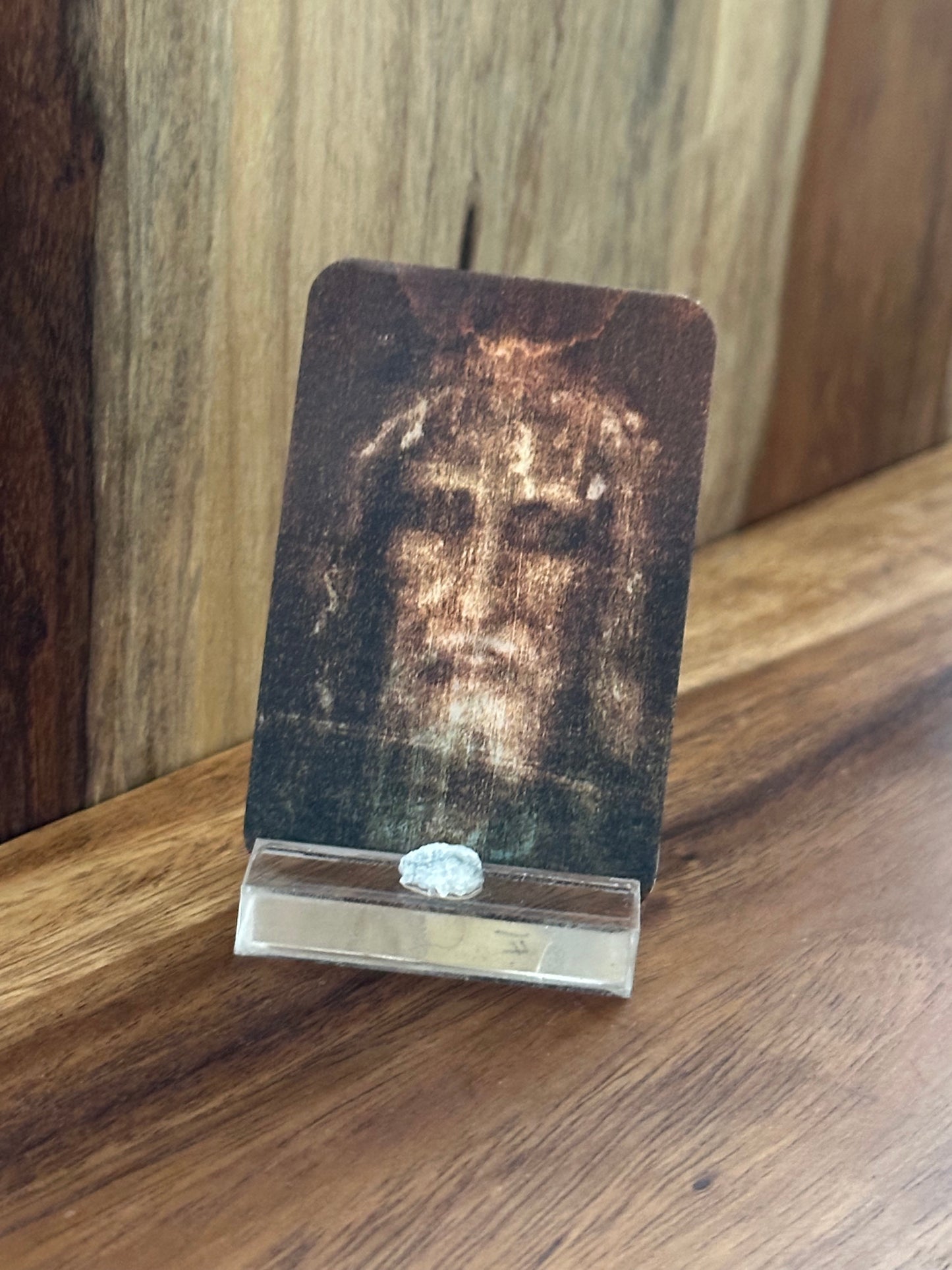 Holy Face of Jesus Hologram with Holy Sepulchre Tomb Marble