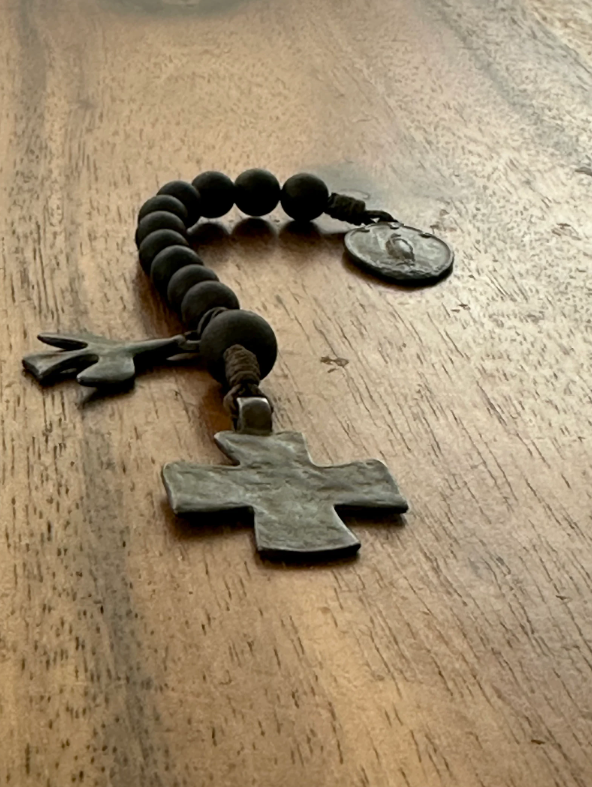 Aromatic Holy Spirit Tenner Rosary, Antiqued Tenner Rosary