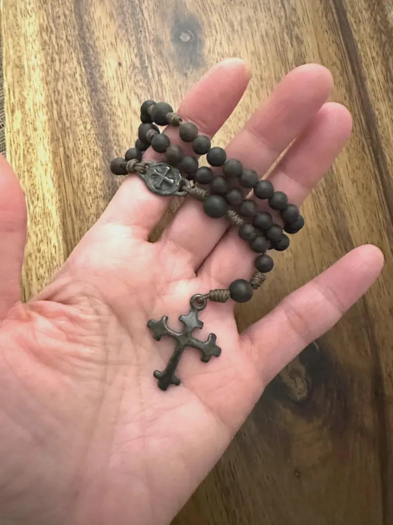 Ancient-Style Wood Rosary