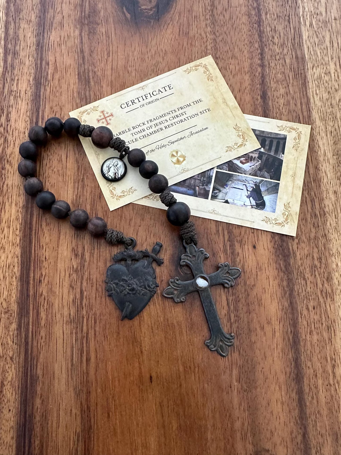 Immaculate Heart Sepulcher Stone Rosary, Large