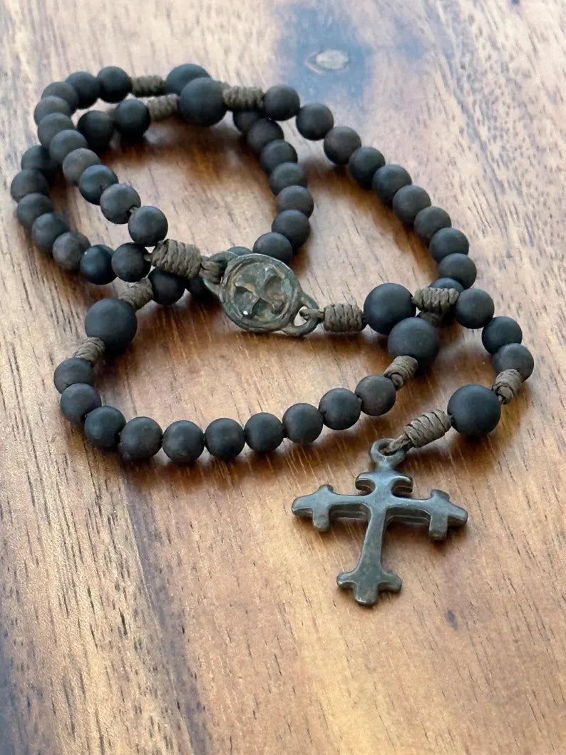 Ancient-Style Wood Rosary