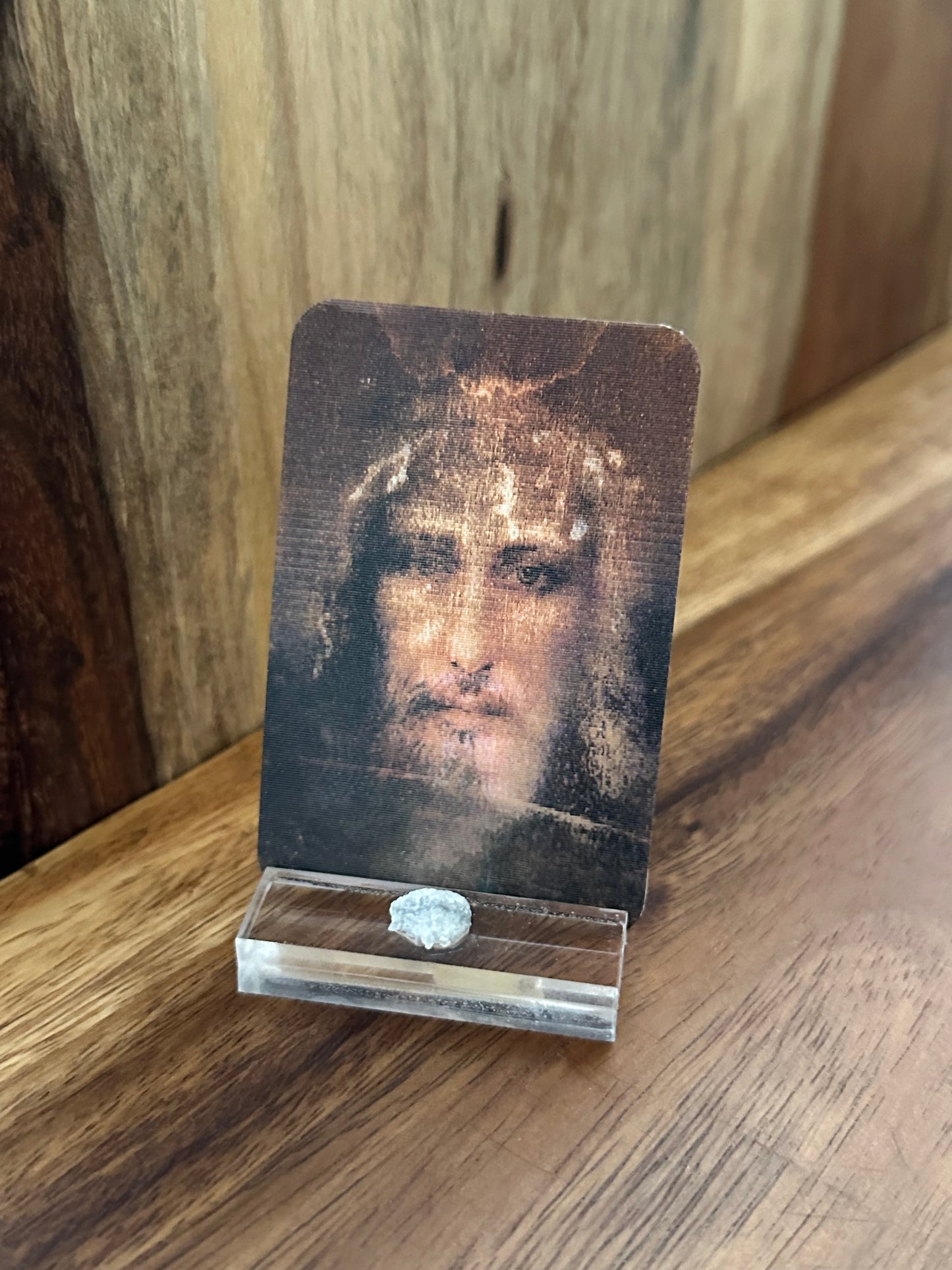 Holy Face of Jesus Hologram with Holy Sepulchre Tomb Marble