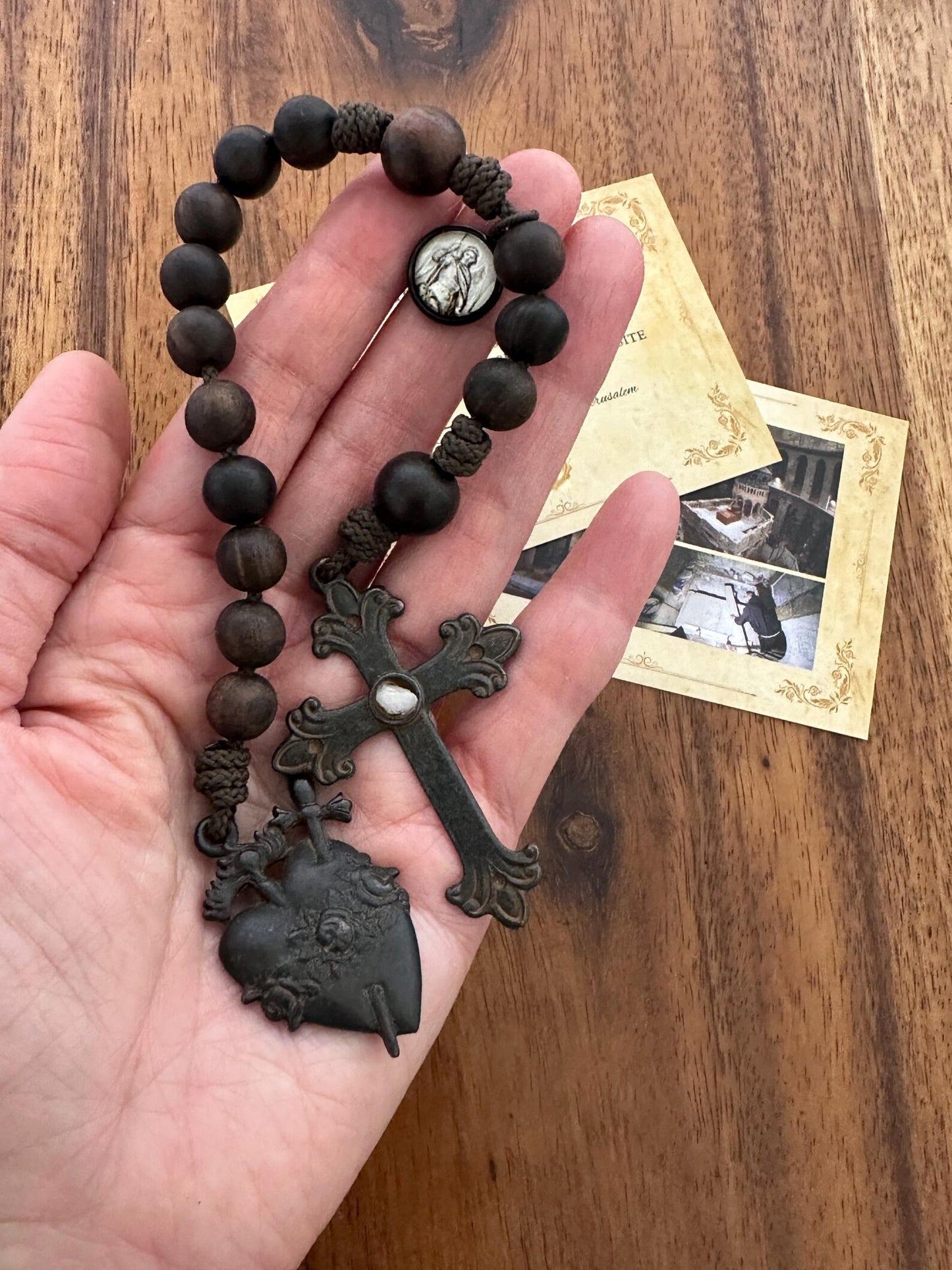 Immaculate Heart Sepulcher Stone Rosary, Large