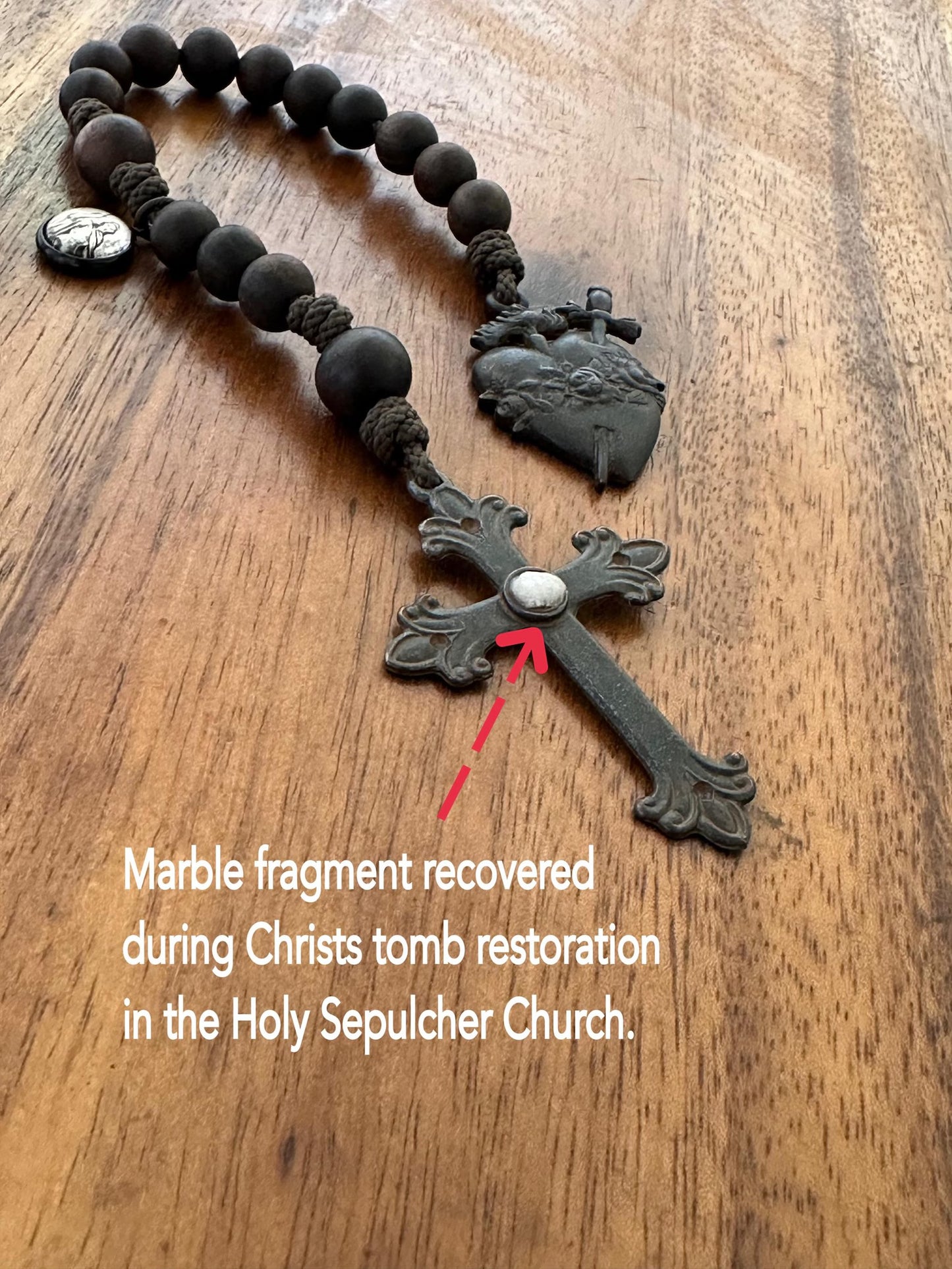 Immaculate Heart Sepulcher Stone Rosary, Large