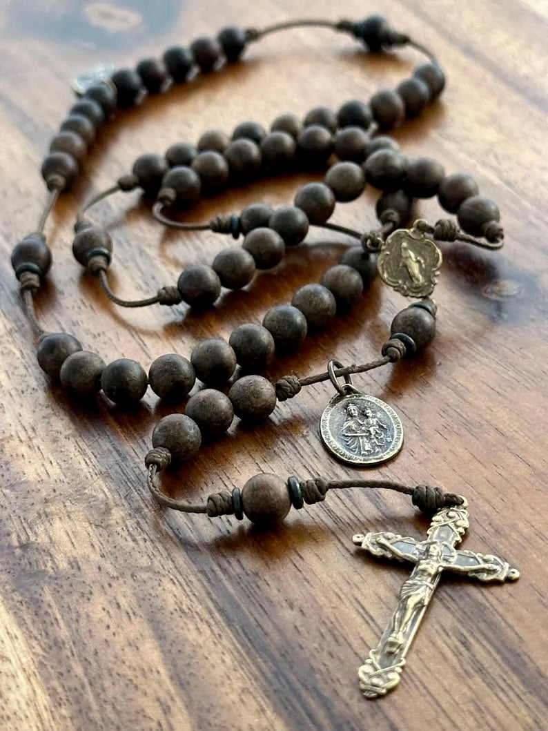 3-in-1 Sacramental Necklace- Roary, Miraculous Medal, Scapular
