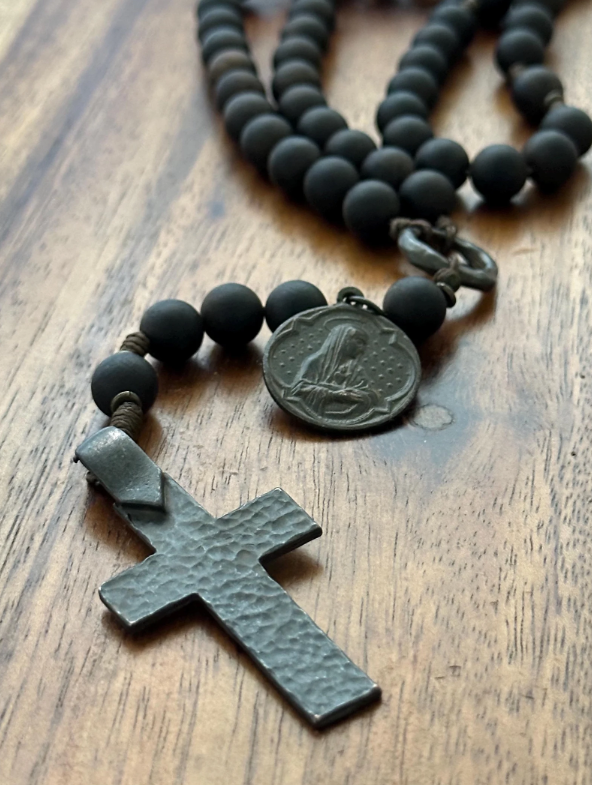 NEW! Jesus and Mary Rosary, Large, Non-Wearable, Monk-Feel