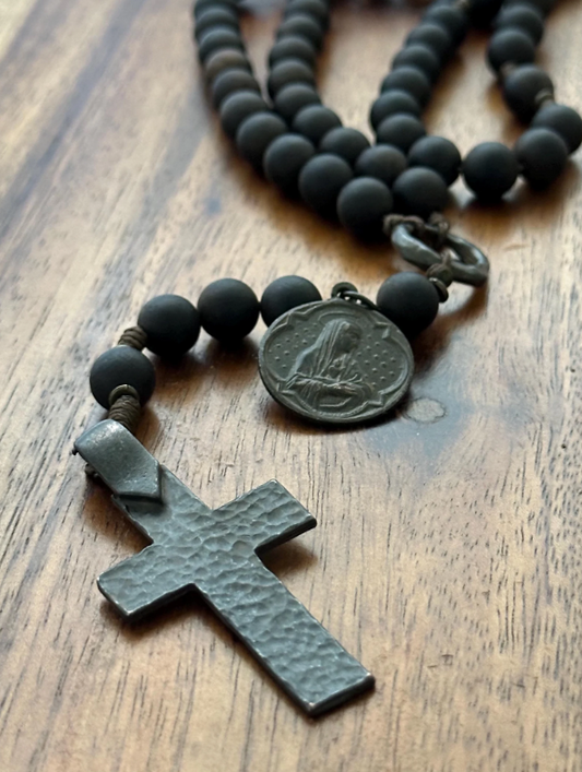 NEW! Jesus and Mary Rosary, Large, Non-Wearable, Monk-Feel