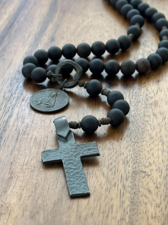 NEW! Jesus and Mary Rosary, Large, Non-Wearable, Monk-Feel